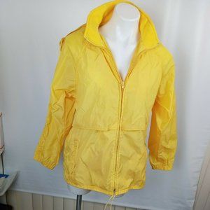 Eddie Bauer Rain Jacket Size M Hooded Full Zip Front Pocket Windbreaker with bag
